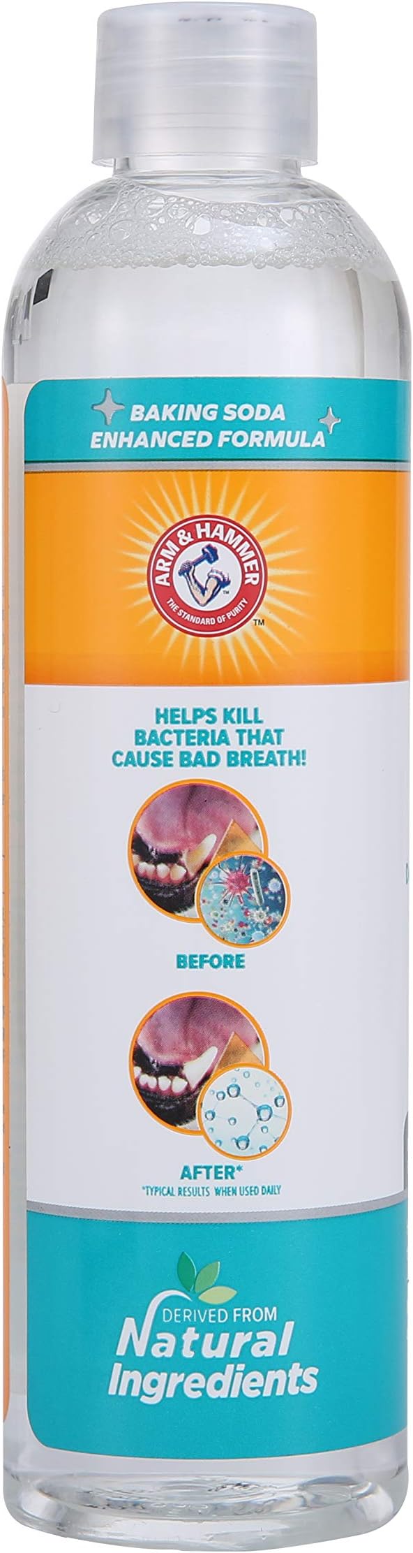 Arm & Hammer for Pets Advanced Care Dental Water Additive for Cats | Cat Teeth Cleaning Product for All Cats | Odorless and Flavorless Cat Dental Rinse, 8 Ounces - 24 Pack