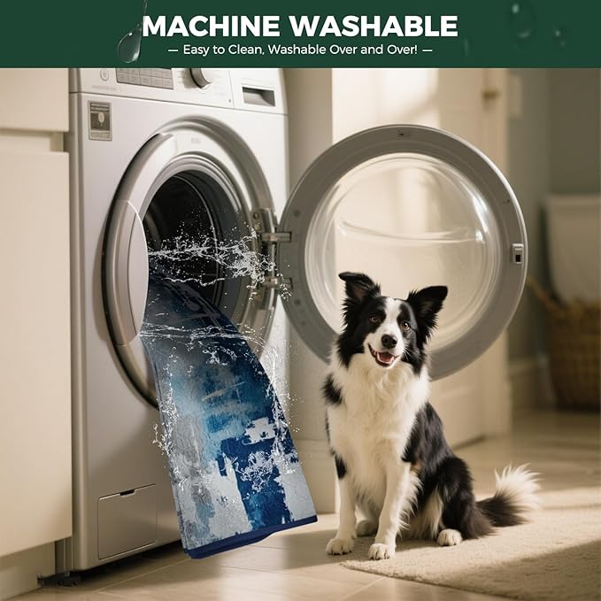 FXW Washable Pee Pads for Dogs, Puppy Pads with Super Absorbent, Specifically Designed for Potty Training, 35" Square, Tie-Dye Blue, 2 Packs