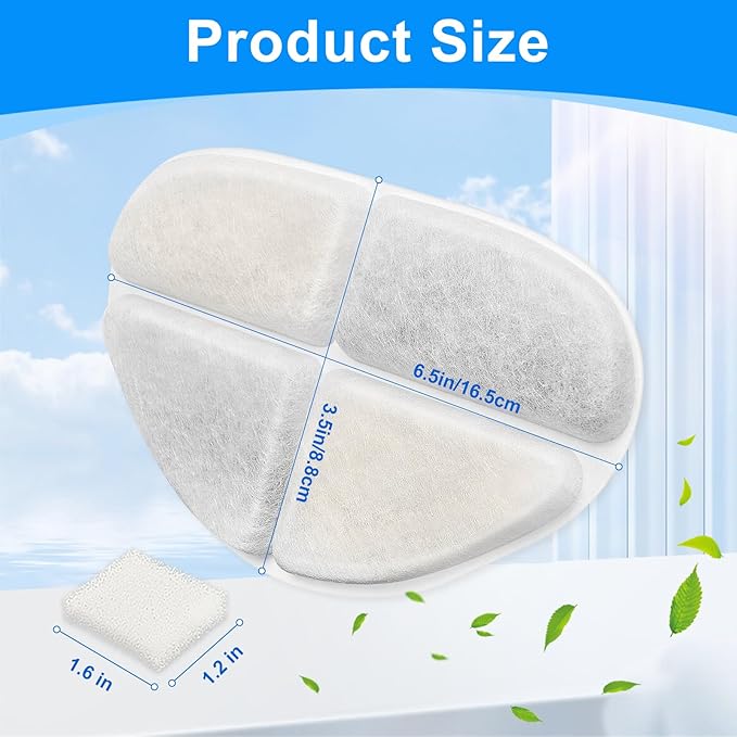 16+16 Pack Pet Water Fountain Filter Compatible with FEELNEEDY 7L/1.8Gal Dog Drinking Fountains(FN-W05), Cat Dispenser Bowl Filter Fit for Automatic Water Dispenser for Large Dogs