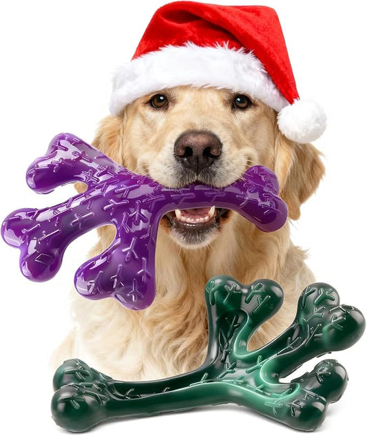 Aggressive Chewers Dog Chew Toys - 2 Pack Tough Dog Toys for Aggressive Chewers Large Breed, Indestructible Dogs Toy for Gift, Interactive to Keep Them Busy