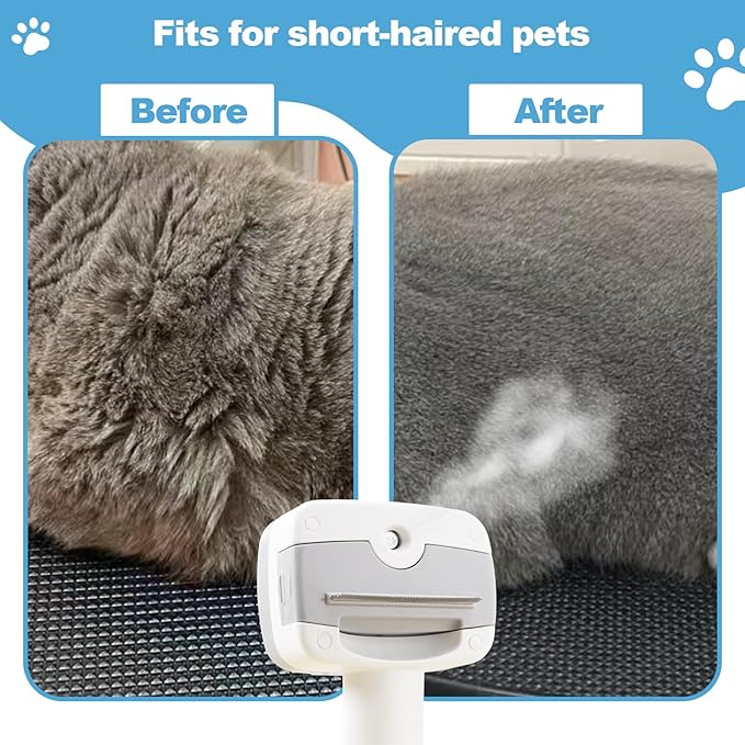 Pet Steam Brush for Dogs & Cats – Self Cleaning, 3 in 1 Hair Removal Comb Steam for Thinning & Grooming for Long & Short Haired Pets, Includes Pet Essence