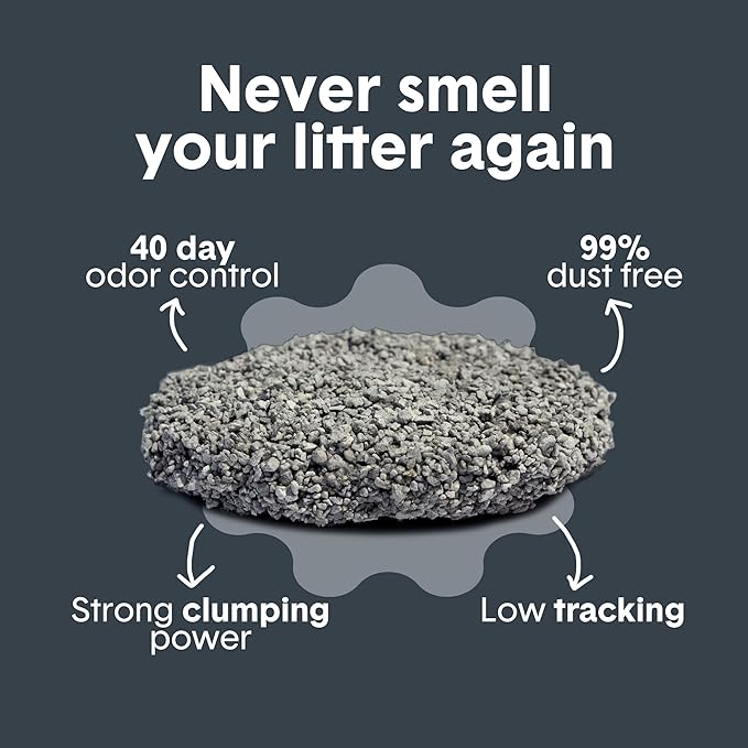 Boxie Probiotic Cat Litter, 40 Day Odor Control, Clumping Clay Kitty Litter, Odor Eliminating Probiotics, Dust-Free, No Fragrances No Fillers, 40 lb