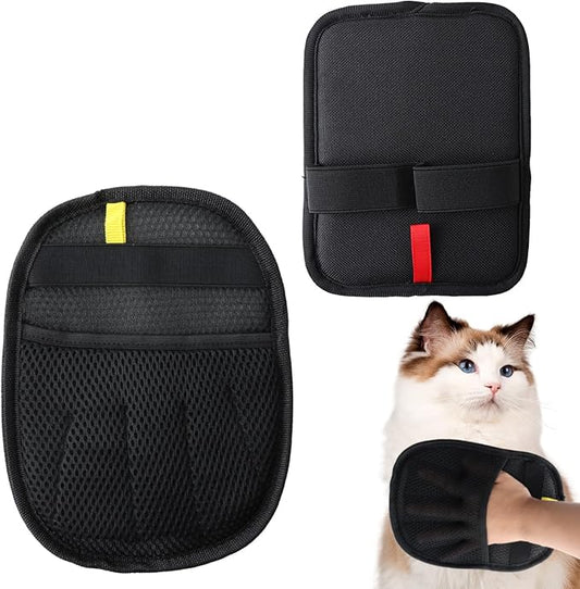 2 Pack Electrostatic Pet Hair Removal Glove, Reusable Cats & Dogs Lint Removal Tool for Furniture, Couch, Carpet, Curtain, Clothes, Car Seat, Pet Grooming