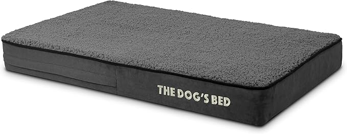 The Dog’s Bed Orthopedic Memory Foam Dog Bed Dark Grey Plush Medium, Pain Relief for Arthritis, Hip & Elbow Dysplasia, Post Surgery, Lameness Supportive, Waterproof Washable Cover, Veterinary Approved