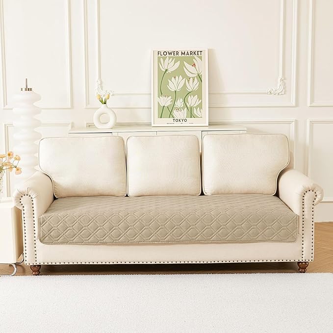 hyha Waterproof Dog Bed Blanket, Soft Pet Blankets, Waterproof Couch Cover for Dogs, Reversible Sofa Covers Washable for Furniture (30x70 Inch, Taupe/Taupe)