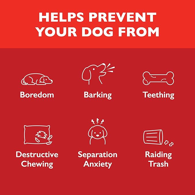 Chew King Premium Treat Dog Toy, Extremely Durable Natural Rubber Toy, Bacon Flavored Dog Toy