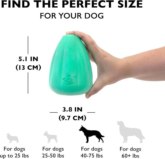 Chew King by Mammoth Premium Treat Dog Toy, XL, Extremely Durable Natural Rubber Toy, Pack of 2, All Breed Sizes