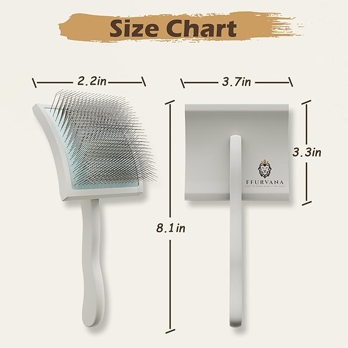 Slicker Brush for Dogs, for Golden Doodles with Long Hair, for Large Pet Dogs, Grooming Pet Hair, Cream White(Large)