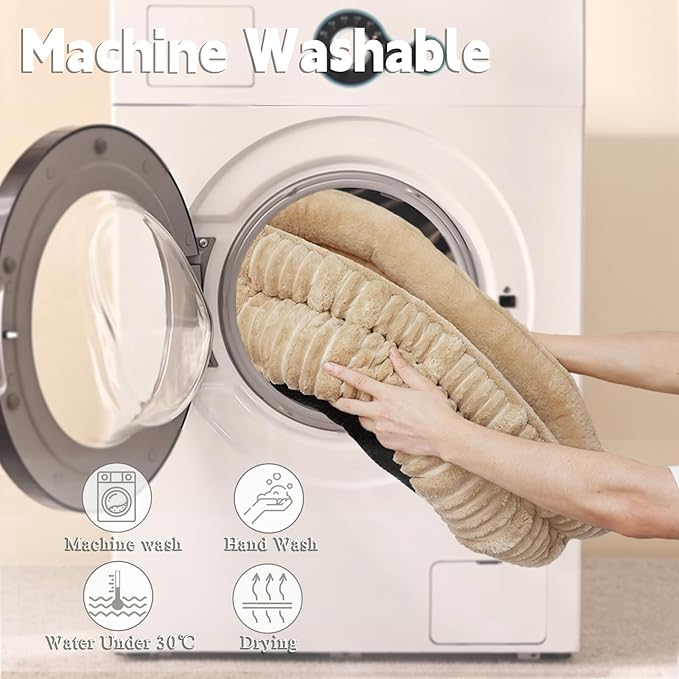 Cat Beds for Indoor Cats,Kitten Bed,Dog Bed for Small Dogs Breeds,Puppy Kennel Bed, Comfy Durable Pet Sleeping Bed, Washable Roun Cat Beds & Non-Slip Bottom, Beige 20" L x 20" W x 8" Th