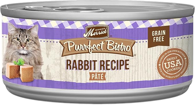 Merrick Purrfect Bistro Grain Free Wet Cat Food Rabbit Recipe Pate - (Pack of 24) 5.5 oz. Cans