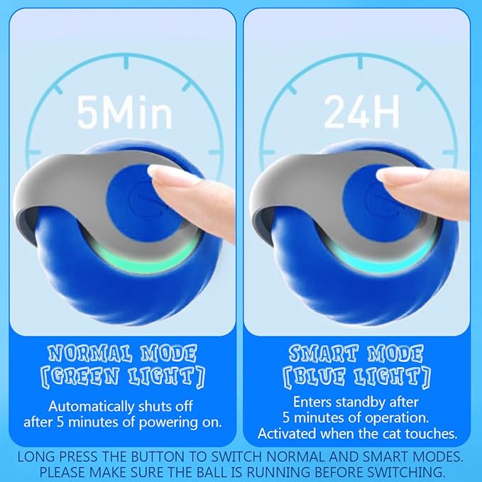 Speedy 2.0 Cat Toy, 2Pac and 6 Tails 2 Speedy Tail 2.0 Automatic Moving Cat Toys Ball, Interactive Cat Toys for Indoor Cats,Obstacle Avoidance Smart Cat Toy for Small/Medium/Large Cats