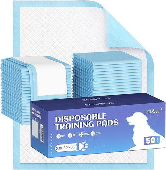 Dog Pee Pads Extra Large 30"x36", 50 Count Puppy Pads XXL, Potty Pads for Dogs, Super Absorbent & Leak-Proof, Disposable Training Pads for Puppies, Doggie Pads