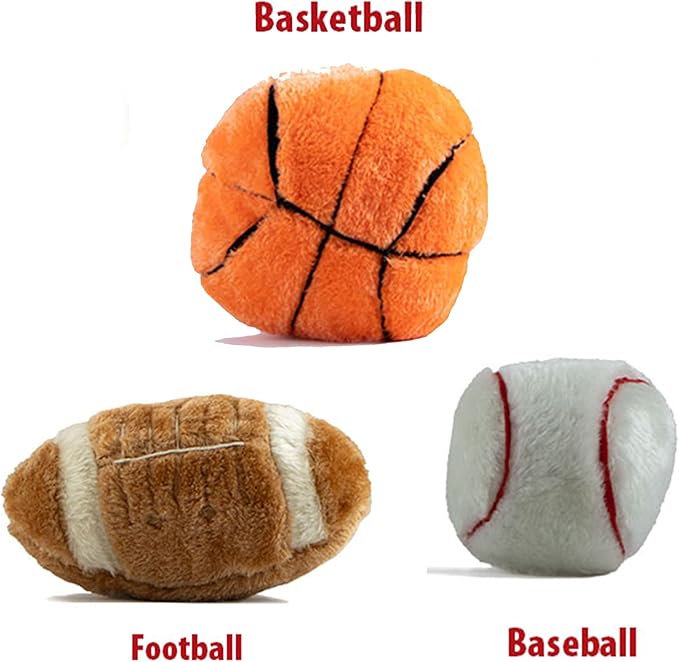 Jeffers Pet Sporty Pup Plush Football Squeaker Dog Toy, 8" - Soft Interactive Plush Ball for Dogs & Puppies, Indoor Play, Fetch, Cuddle, Interactive Fun, Birthday, Holiday, Christmas, Halloween