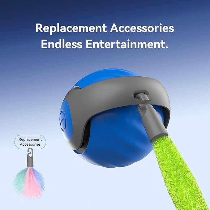 2026 New Version 3.0 Cat Toys, Cat Toys for Indoor Cats, Automatic Cat Toy, Interactive Cat Toy, Automatic Intelligent 3.0 Pet Toys, Electronic Rollerball Pet Chase Toys (Blue - 1pcs)