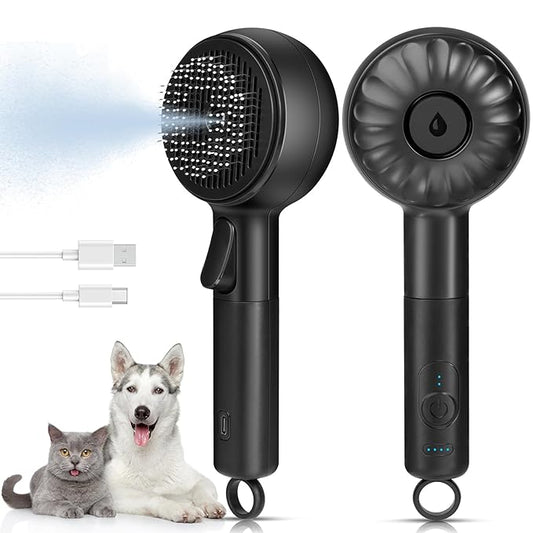 Cat Steam Brush, Cat Brushes for Indoor Cats Shedding with 2Steam Modes, Cats Hair Grooming Brush for Short and Long Haired Pets Dogs Hair Grooming