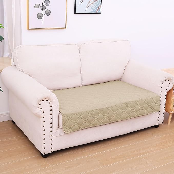 hyha Waterproof Dog Bed Blanket, Soft Pet Blankets, Waterproof Couch Cover for Dogs, Reversible Sofa Covers Washable for Furniture (30x53 Inch, Taupe/Taupe)