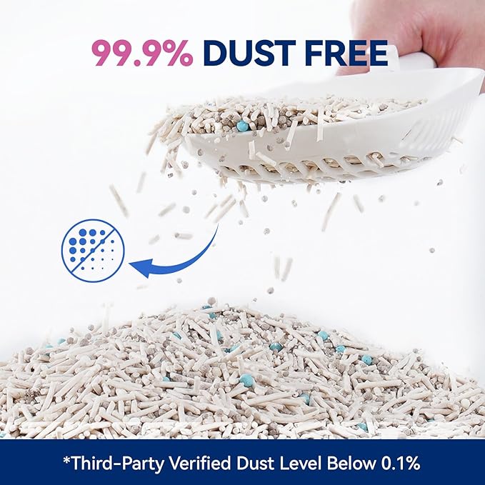 OPET Mixed Tofu Cat Litter - 18lb Strong Clumping Litter, Mixed Tofu and Bentonite, 99.9% Dust Free and Flushable Cat Litter, Natural Sustainable Ingredients Odor Control, Low Tracking（18lb, Fresh）