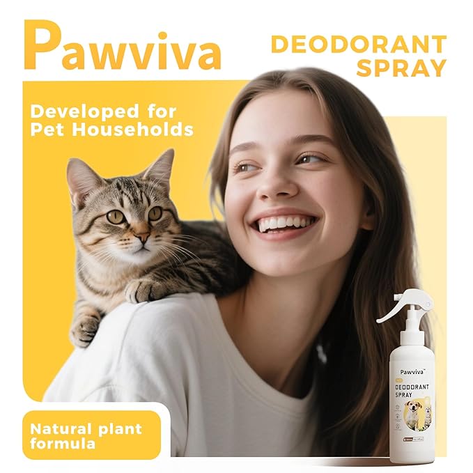 Pet Deodorant Spray for Dogs and Cats, 300ml/10.14 fl oz Keep Fresh Perfumed for Animals Solution for Healthy Pet Skin Spray