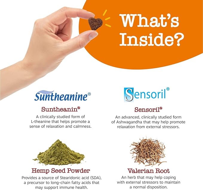 Zesty Paws Calming Chews for Dogs - for Everyday Stress, Relaxation, Composure, and Separation Bison 90 Count