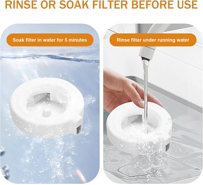 8 Packs Replacement Filter for 3.6L/4.6L/6L/8L Automatic Pet Waterer Dispenser, Pet Water Fountain Filter