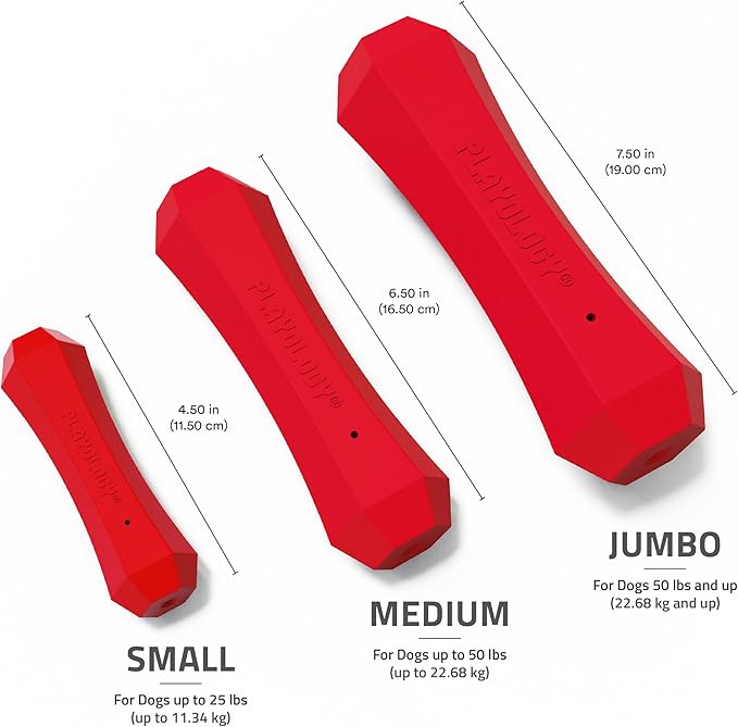 Playology Dog Toys | Durable Squeaky Chew Stick for Dogs | Jumbo Grandma's Gravy Scented Toy - Easy to Clean and Made from Non Toxic Materials