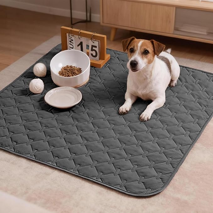 gogobunny 3X Stronger Waterproof Pet Blanket, Scratch Proof Furniture Protector for Dogs Cats, Reversible Cover 30x30 Inch, Dark Grey