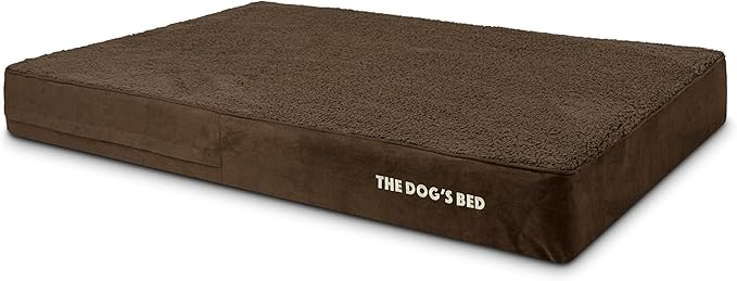 The Dog’s Bed Orthopedic Memory Foam Dog Bed, XXL Brown Plush, Pain Relief for Arthritis, Hip & Elbow Dysplasia, Post Surgery, Lameness, Supportive, Waterproof Washable Cover, Veterinary Approved