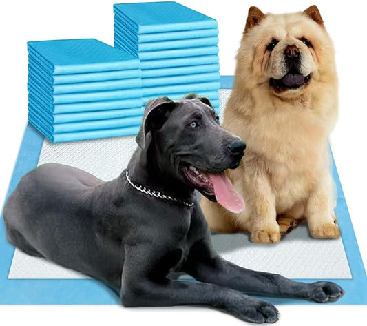 Boscute Enormous Size 54"x37" Pee Pads for Large Dogs, Heavy Absorbent Quick Dry Disposable Puppy Pee Pads, Thicken Strong Leak-Proof Backing Disposable Dog Pads