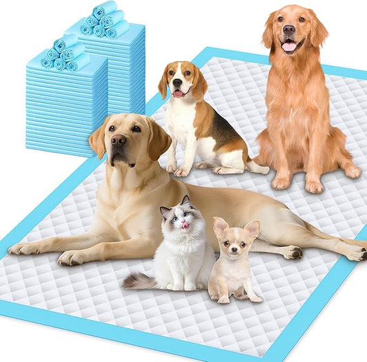 Gimars 130G Thicker Extra Large 36in x 51in Puppy Pads – XL Dog Pee Pads with Reinforced Edges for Large Breeds & Multi-Dog Homes, 100% Leakproof, 48H Absorption, Indoor Training & Floor Protection