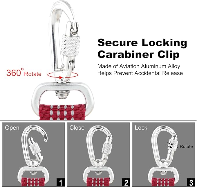 Plutus Pet Heavy Duty Dog Leash with Lockable Aluminum Carabiner, 4/6 Feet Long, Double-Sided Reflective Nylon, Padded Handle, for Puppy, Small, Medium and Large Dogs (Burgundy Red, 4/5" x 4')