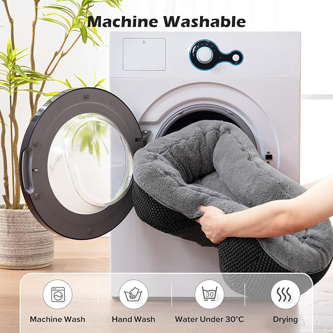 INVENHO Small Dog Bed Orthopedic Warming Soft Calming Sleeping Durable with Anti-Slip Bottom