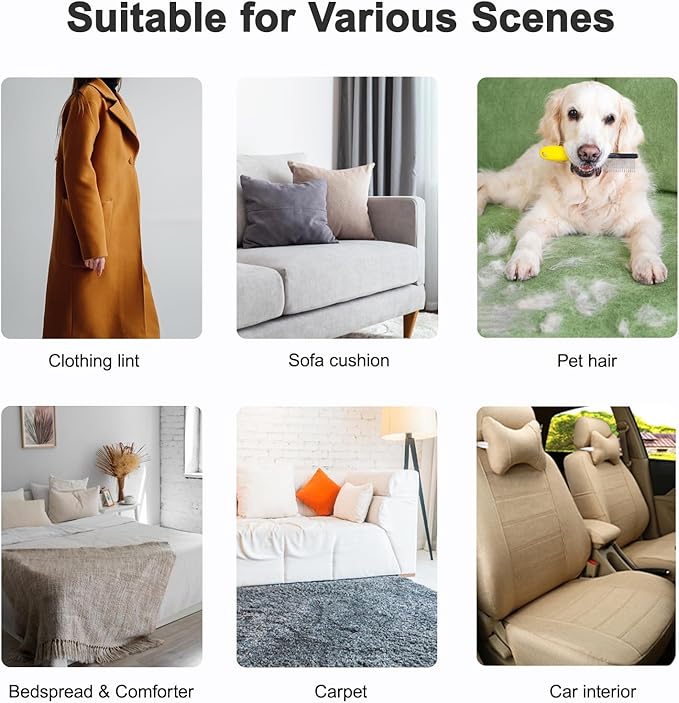 2 PCS Pet Hair Removal Glove, Reusable Electrostatic Cats & Dogs Hair Removal Tool for Couch, Furniture, Carpet, Car Seat, Clothes