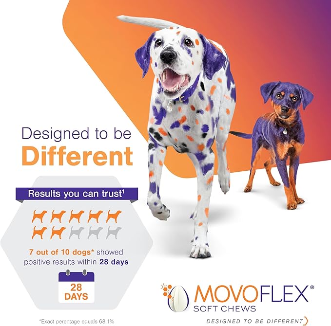 MOVOFLEX Soft Chews Hip and Joint Support Supplement for Large Dogs 60 Count by Virbac