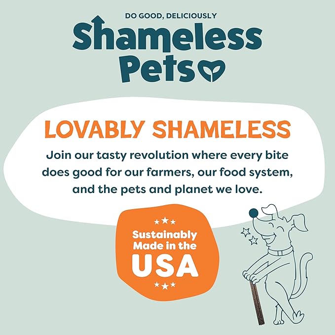 Shameless Pets Dental Chews for Dogs, Variety (4-Pack) - Natural Dog Teeth Cleaning Treats with Fresh Breath Benefits | Grain-Free Dental Sticks for Small, Medium & Large Dogs