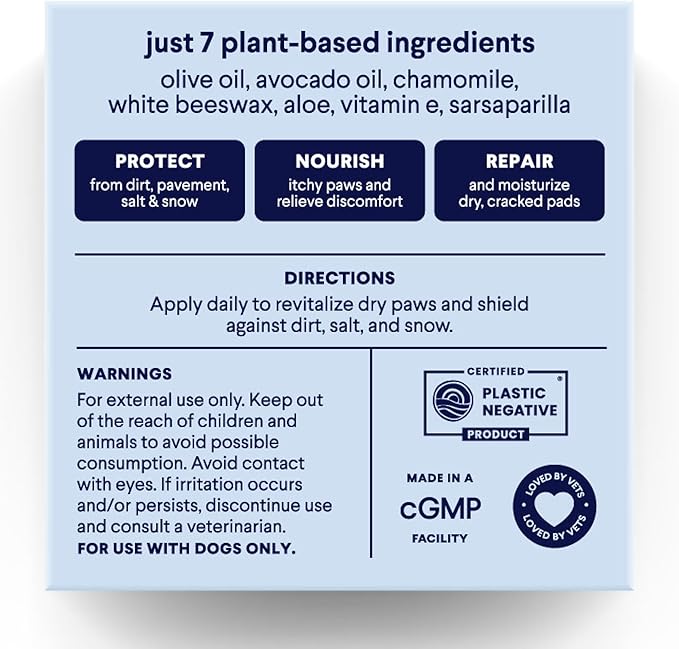 Finn Paw Hero Natural Dog Paw Balm | Winter Paw Protection from Snow, Salt & Ice | Moisturizing & Lick-Safe - 1.75 oz