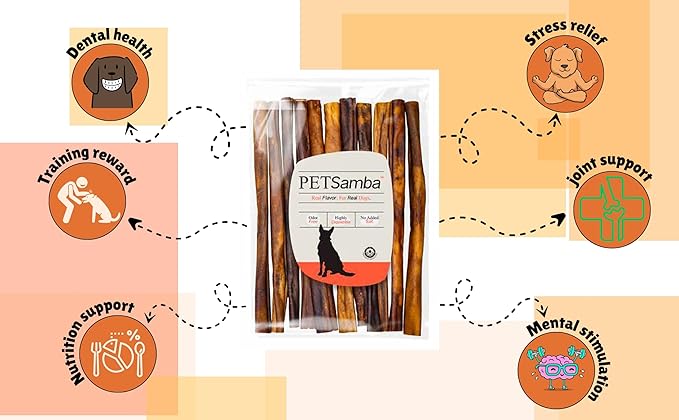 6 Inch Bully Sticks for Dogs [10-Pack] – All-Natural, Long-Lasting Dog Chews – High Protein, Low Odor, Easily Digestible – Rawhide-Free & Single-Ingredient Dog Treats for All types of Chewers