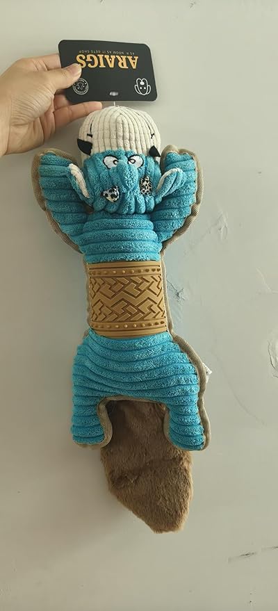 Pet Companion Squeaky Plush Toy - Comforting Dog & Cat Plush Toys with Squeaker, Soft Cuddly Companion for Anxiety Relief, Training & Play - Premium Quality Pet Toys 4 Pack