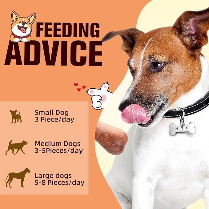 Dental Chew Bone Sticks for Dogs - Beef Flavor Teeth Cleaning Treats, Chew Toy for Small to Medium Dogs, Healthy Teeth Cleaning Treats (S, Beef)