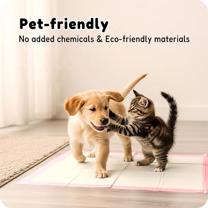 MoMoCo Puppy Pads, 23"x23"-100 Count Dog Pee Pads, Super Absorbent Disposable Dogs Training Pads , Leak-Proof, Quick-Drying Dogs Potty Pads for Doggies Puppies