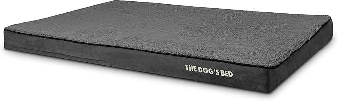 The Dog’s Bed Orthopedic Memory Foam Jumbo Dog Bed, XXXL Grey Plush, Pain Relief for Arthritis, Hip & Elbow Dysplasia, Post Surgery, Lameness Supportive, Waterproof Washable Cover, Veterinary Approved