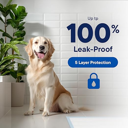 Puppy Pads XL 28x34 [100-COUNT] Dog Pads Extra Large 28" x 34" Leak-Proof Dog Pee Pads - Quick-Dry Puppy Pee Pads Pet Potty Training - Heavy Duty Super Absorbent Wee Wee Pads for Dogs Bulk -100 Pack