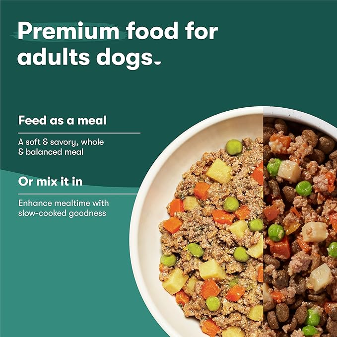 Jinx Beef Wet Dog Food Topper, Mix with Dry Dog Food, Made with Real Beef & Chicken, Bone Broth, No Fillers - Puppy, Adult, Senior, 9oz, 12 Pack