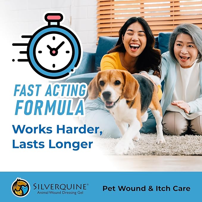 Dog Wound Care Gel - Hot Spot Gel Solution for Dogs and Cats - Safe If Licked, Odorless Silver Hydrogel Ointment for Pets Cuts, Burns, Scratches, Sores and Skin Concerns - 1.5 Oz