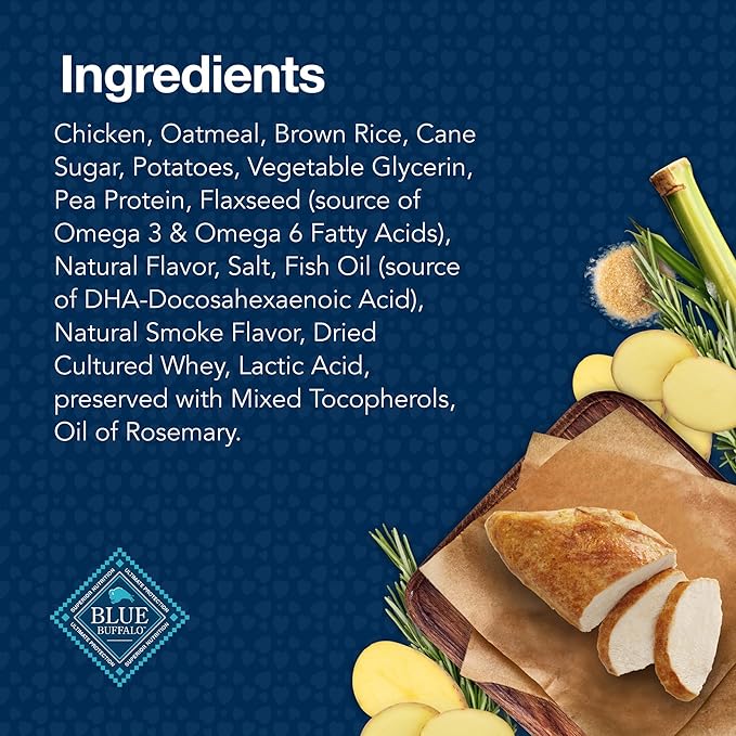 Blue Buffalo Bits Soft Dog Treats for Training, Made with Natural Ingredients & Enhanced with DHA, Chicken Recipe, 11-oz Bag