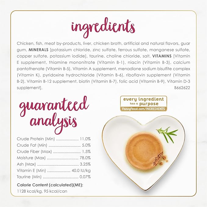 Purina Fancy Feast Wet Senior Cat Food 7 Years Plus Chicken Feast Pate - (Pack of 24) 3 oz. Cans