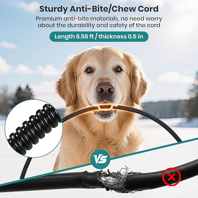 1.45 Gal/5.5L Heated Water Bowl, Extra Large Heated Dog Bowls for Outside, Safety Listed Heated Pet Bowl with Anti-Chew Cord for Dog & Cat Drinking Water in Winter, BPA-Free, Anti-Slip Base(Blue)