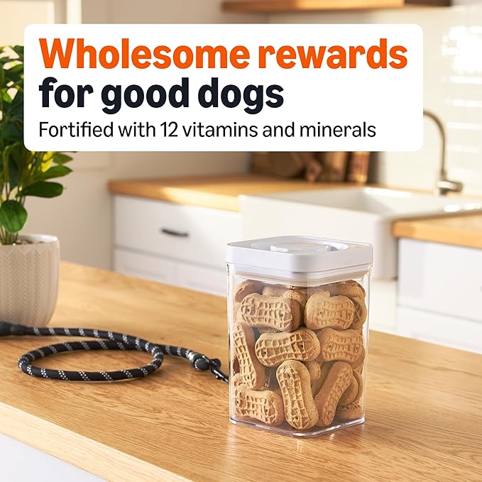 Amazon Basics Crunchy Dog Biscuits Peanut Butter Flavor Dog Treats 5 lb. Box