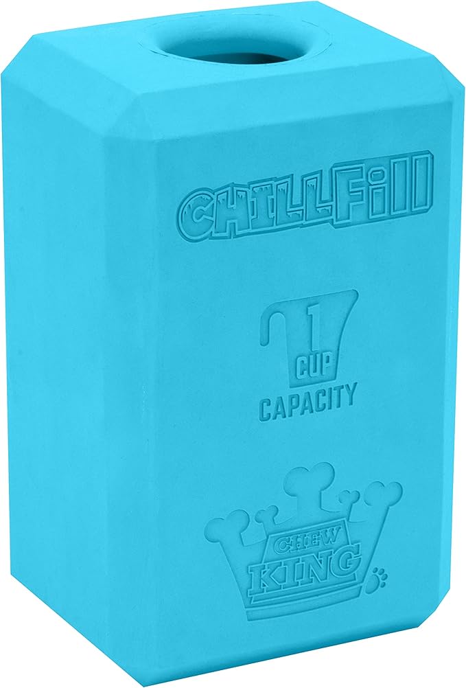 Chew King Premium Treat Dog Toy, XL, Extremely Durable Natural Rubber Fillable Toy Collection, Frozen Feeding