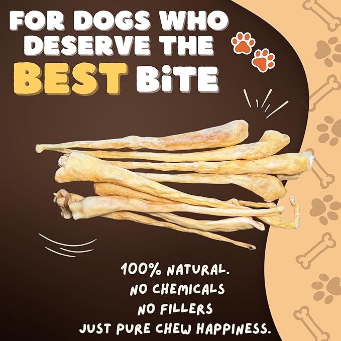 Woofley's Lamb Tail Dog Chew- (50 Count) - Meaty Chew Bones for Dogs - No Splinter Dog Bones - Tail chew for Small Dogs