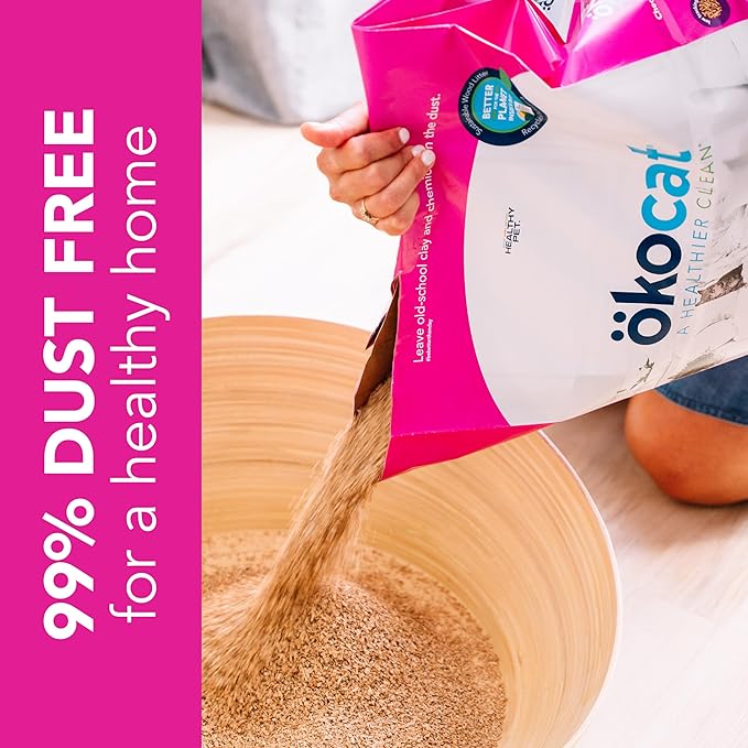 ökocat Super Soft Wood Clumping Cat Litter, Unscented,11.2 pounds - Natural Ingredients, Stops Odor, Clumps Solid, 99% Dust Free, Great for All Cats, Sensitive Paws, Kittens